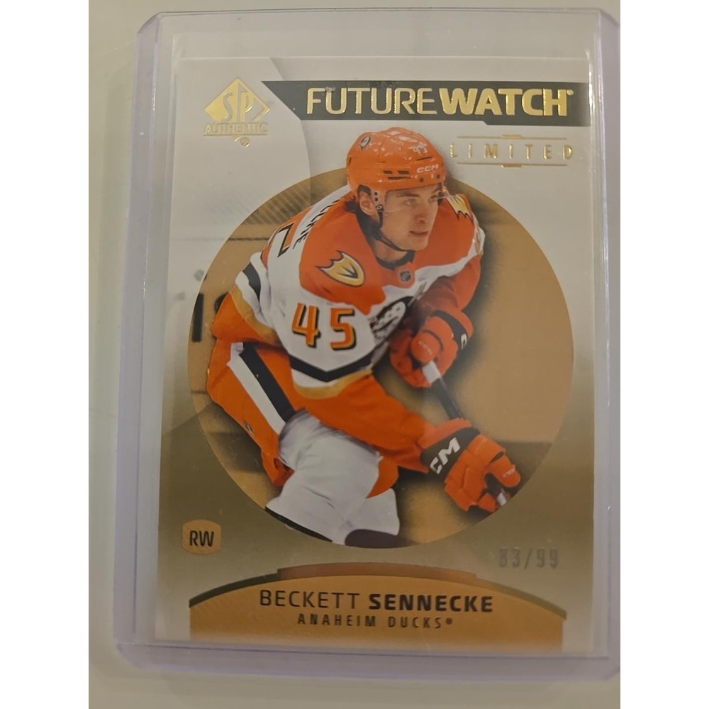 2025-26 SP Authentic Beckett Sennecke #170 FutureWatch Limited Gold /99 RC Ducks